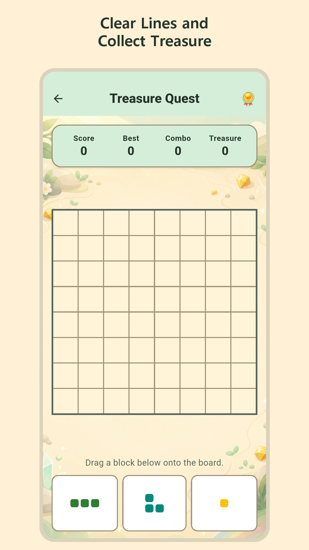 Treasure Quest screen