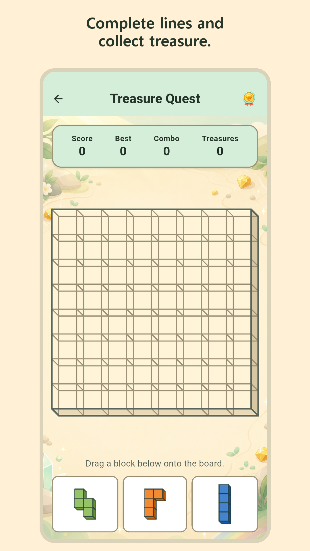Treasure Quest screen